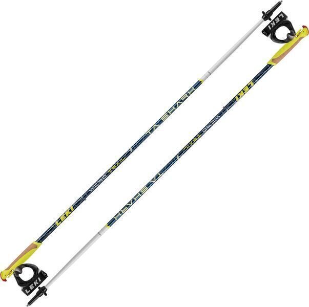 Nordic Walking Poles Leki Micro Trail TA Dark Blue Metallic/Neon Yellow/White 115 cm