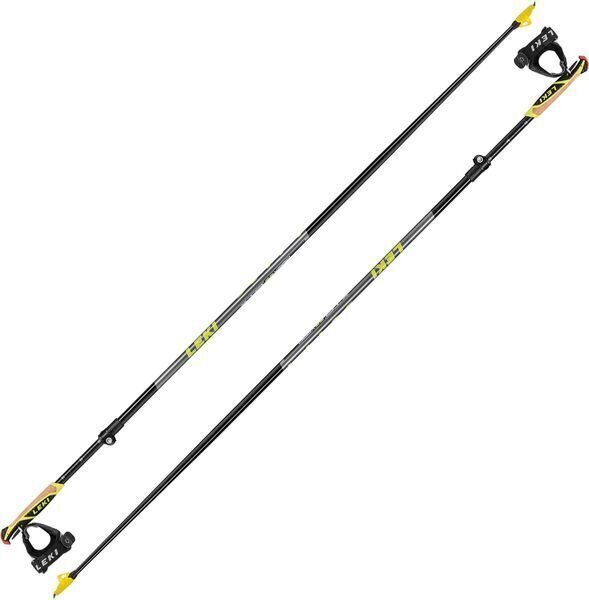 Bâtons de Nordic Walking Leki XTA Vario Black/Neon Yellow/Dark Anthracite/White 145 - 165 cm