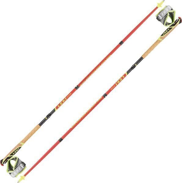 Северни пръчки за ходене Leki Micro Trail Pro Neon Red/Black/Neon Yellow 125 cm