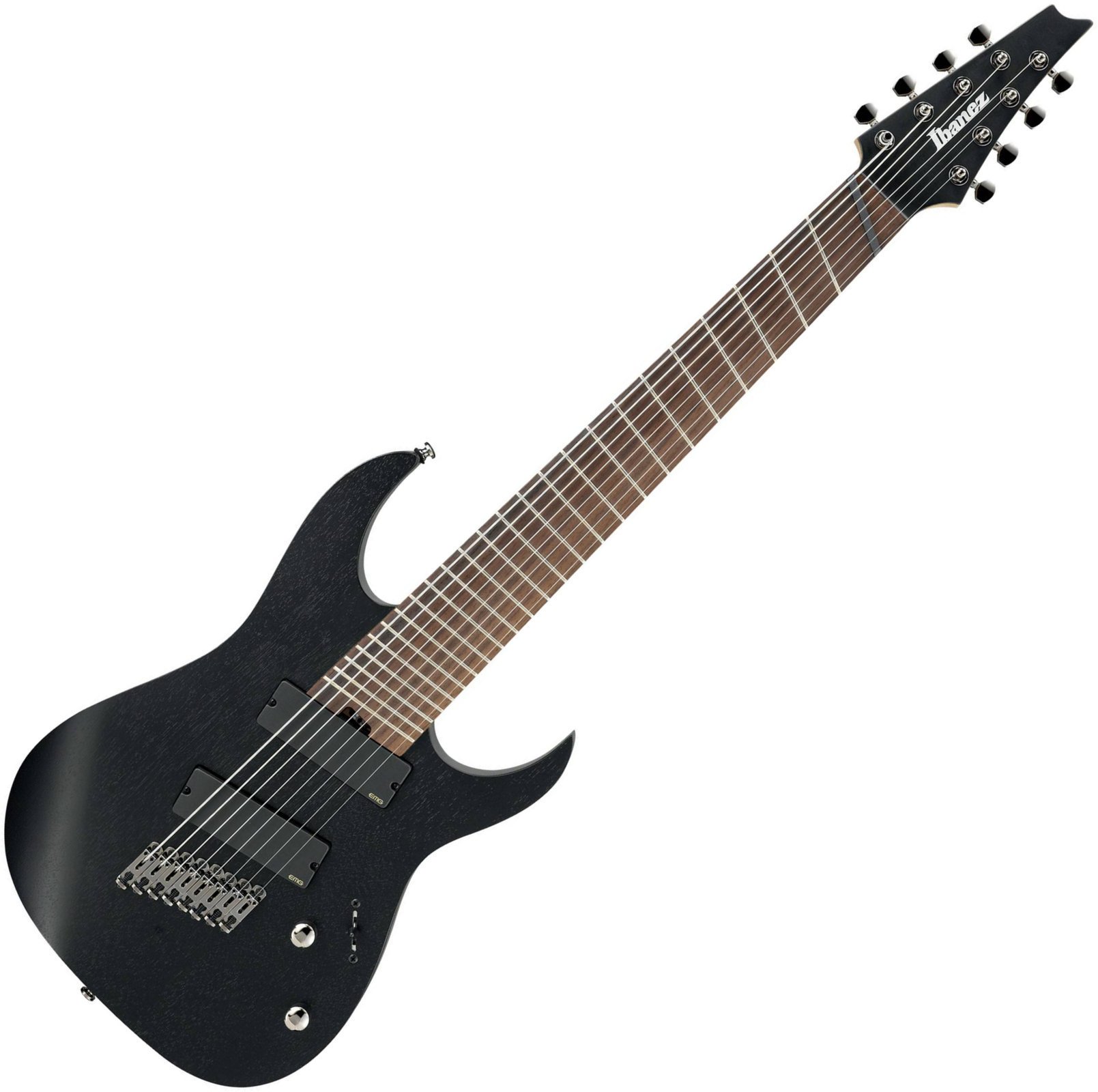 Multi-scale elektrische gitaar Ibanez RGIM8MH Iron Label Weathered Black