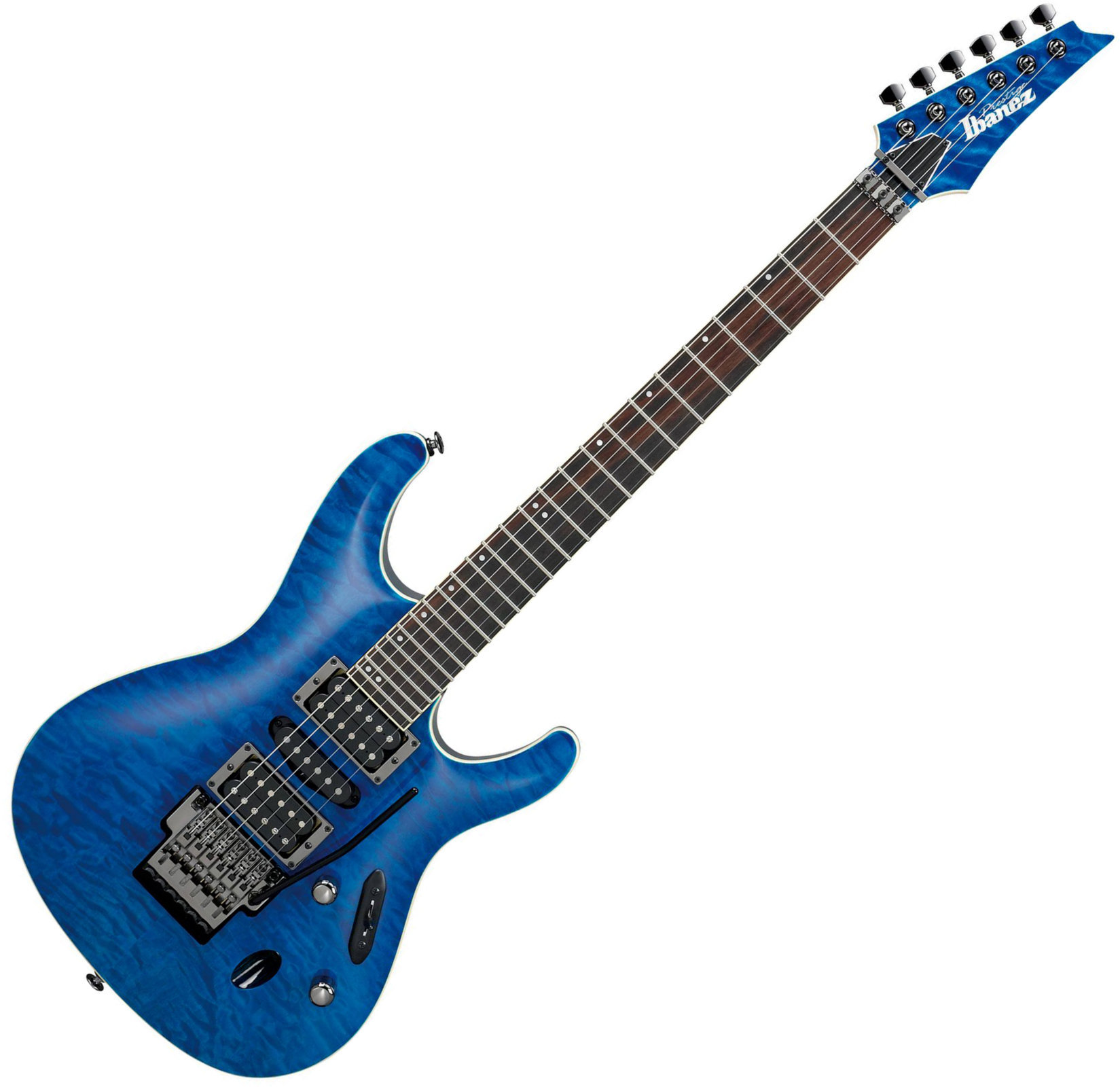 Electric guitar Ibanez S6570Q-NBL Natural Blue