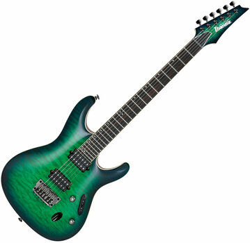 Elektrische gitaar Ibanez S6521Q-SLG Surreal Blue Burst Gloss - 1