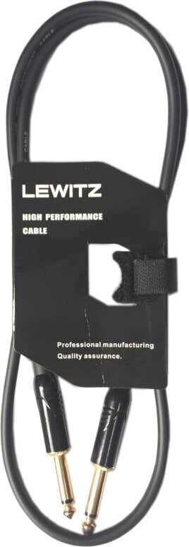 Instrumentkabel Lewitz TGC 013 Svart 6 m Rak - Rak