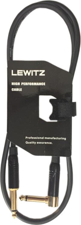 Kabel za instrumente Lewitz TGC017 Crna 3 m Ravni - Kutni