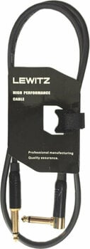 Instrument Cable Lewitz TGC017 Black 6 m Straight - Angled - 1