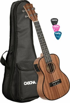 Koncertné ukulele Cascha HH2035E Koncertné ukulele Natural - 1
