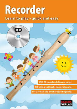 Partituri pentru instrumente de suflat Cascha Recorder Learn To Play Quick And Easy Partituri - 1