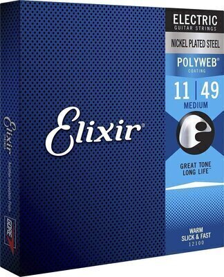 E-gitarrsträngar Elixir 12100 Polyweb 11-49
