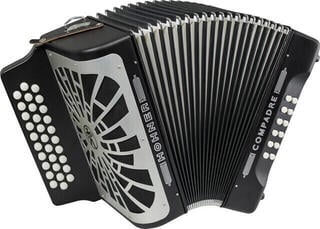 Diatonic Accordion Hohner Compadre GCF Diatonic Accordion Black