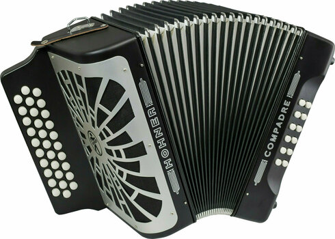 Diatonische accordeon Hohner Compadre GCF Zwart Diatonische accordeon - 1