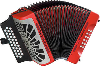 Diatonic Accordion Hohner Compadre GCF Diatonic Accordion Red