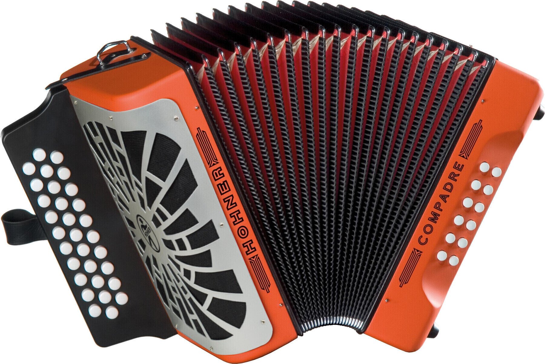 Diatonische accordeon Hohner Compadre GCF Orange Diatonische accordeon