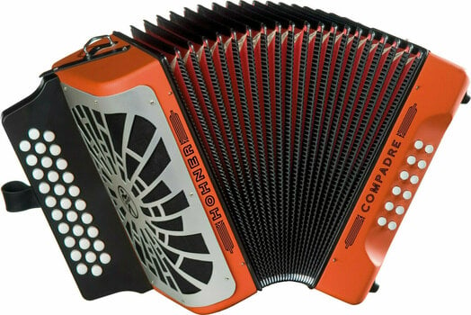 Diatonische accordeon Hohner Compadre GCF Orange Diatonische accordeon - 1