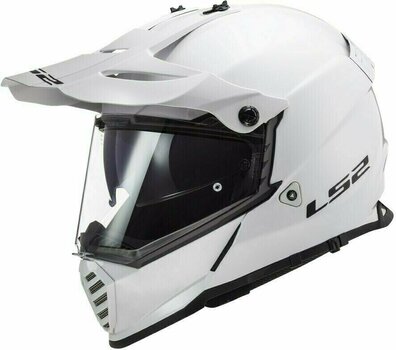 Helmet LS2 MX436 Pioneer Evo Solid White M Helmet - 1
