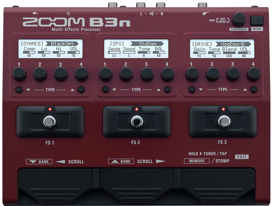 Bassguitar Multi-Effect Zoom B3n
