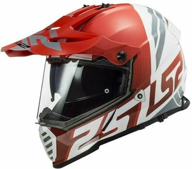 Helmet LS2 MX436 Pioneer Evo Evolve Red White M Helmet - 1
