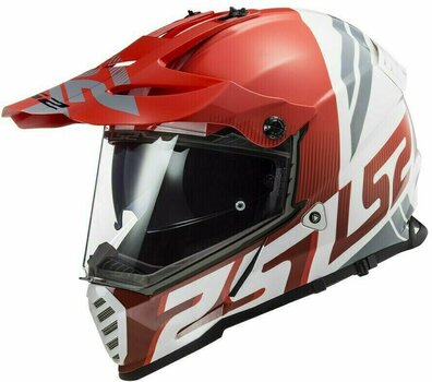 Helmet LS2 MX436 Pioneer Evo Evolve Red White L Helmet - 1