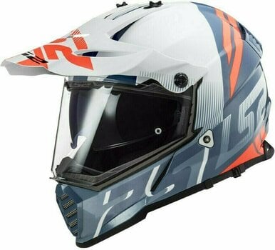 Helmet LS2 MX436 Pioneer Evo Evolve White Cobalt S Helmet - 1