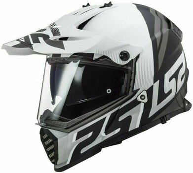 Helmet LS2 MX436 Pioneer Evo Evolve Matt White Black M Helmet - 1