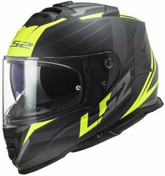 Helm LS2 FF800 Storm Nerve Matt Black H-V Yellow L Helm - 1