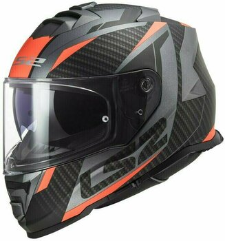 Bukósisak LS2 FF800 Storm Racer Matt Titanium Fluo Orange M Bukósisak - 1