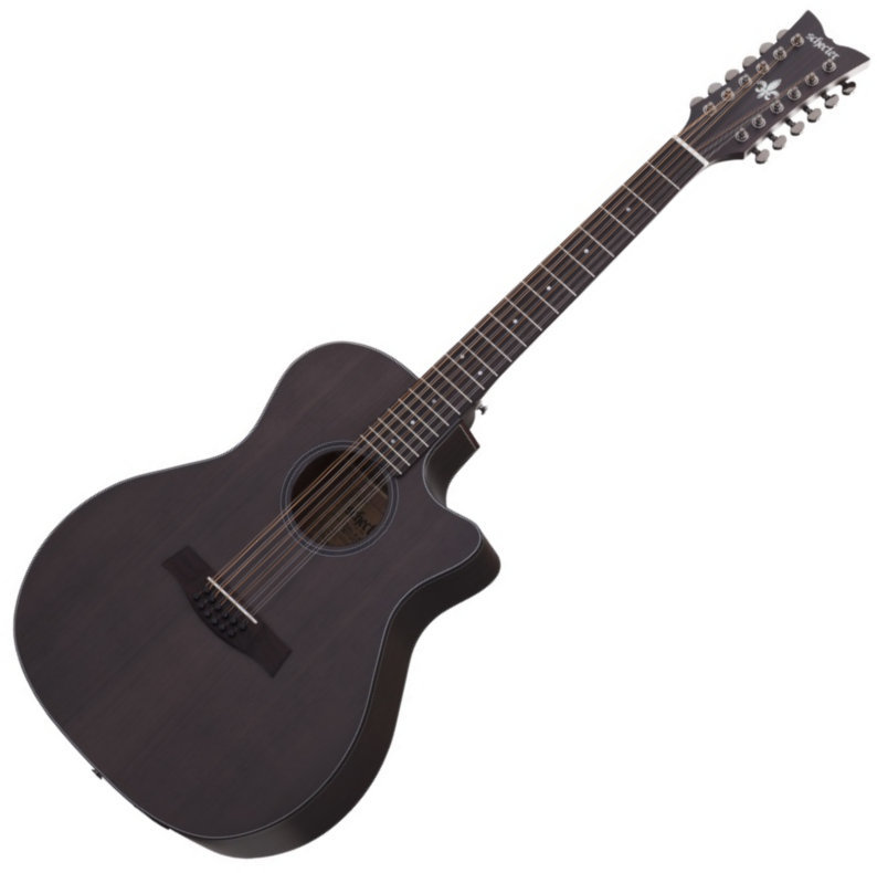 12-string Acoustic-electric Guitar Schecter Orleans Studio-12 SeeThru Black