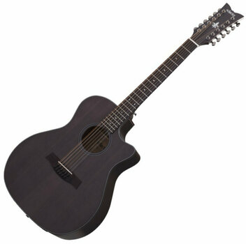 12-string Acoustic-electric Guitar Schecter Orleans Studio-12 SeeThru Black - 1