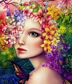 Festés számok szerint Gaira Festés számok alapján Virágok a hajában 1 - 1