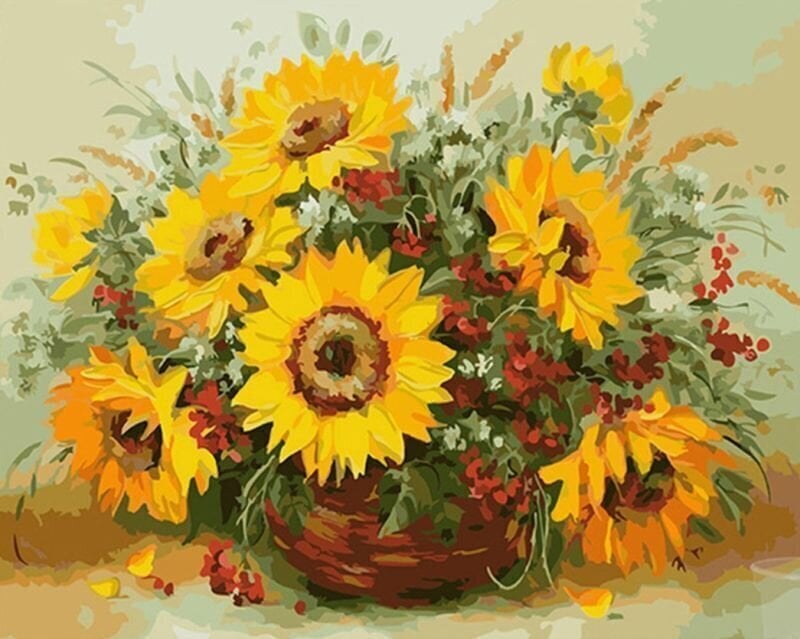 Ζωγραφική με Αριθμούς Gaira Ζωγραφική σύμφωνα με αριθμούς Sunflowers 2
