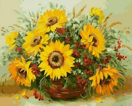 Målning med siffror Gaira Målning med siffror Sunflowers 2 - 1