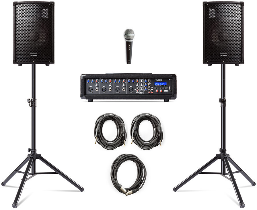 Partable PA-System Alesis PA System in a Box Bundle Partable PA-System