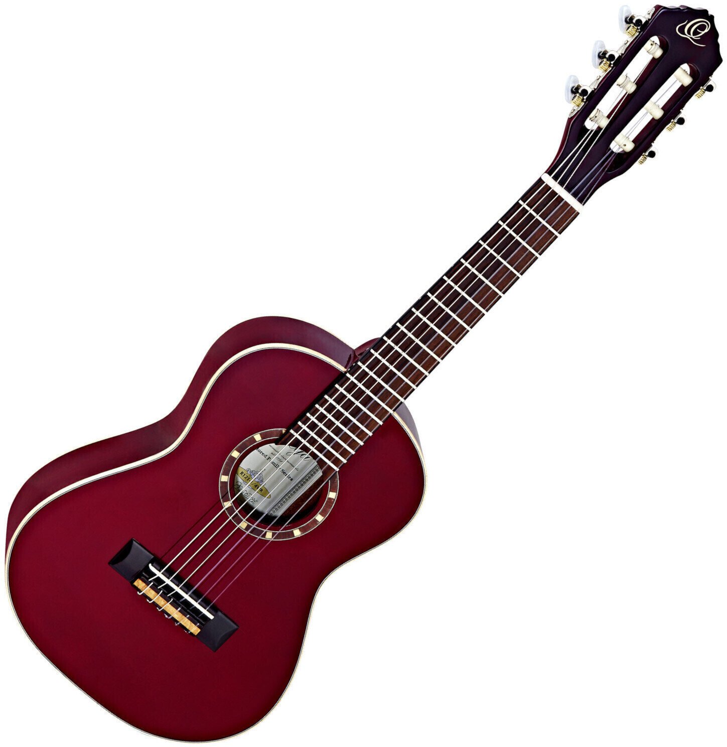 1/4 klasická kytara pro dítě Ortega R121 1/4 Wine Red