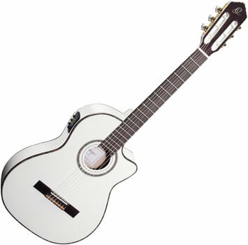 Klassieke gitaar met elektronica Ortega RCE145 4/4 Wit - 1