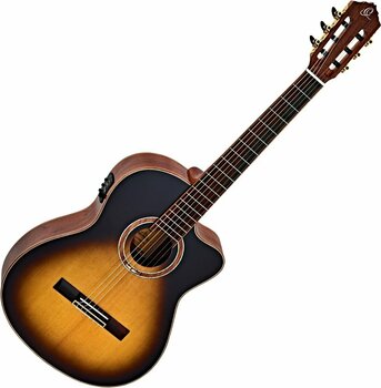 Klassieke gitaar met elektronica Ortega RCE158 4/4 Tobacco Sunburst - 1