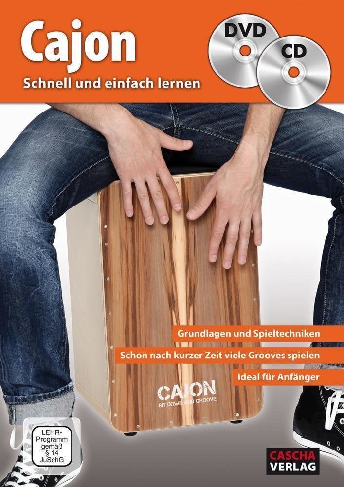 Bladmuziek voor drums en percussie Cascha Cajon - Fast and easy way to learn (with CD and DVD) Muziekblad