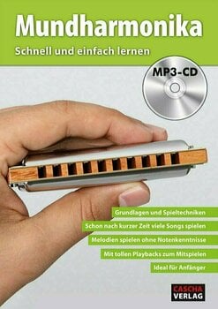Music sheet for wind instruments Cascha Mouth Harmonica - Fast and easy way to learn (with MP3-CD) Music Book - 1