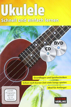 Noder til Ukulele Cascha Ukulele - Fast and easy way to learn (with CD and DVD) Musik bog - 1