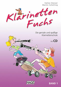 Nodeblad til blæseinstrumenter HAGE Musikverlag Clarinet Fox Volume 1 with CD Musik bog - 1