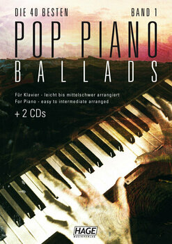 Noty pre klávesové nástroje HAGE Musikverlag Pop Piano Ballads 1 (2x CD) - 1