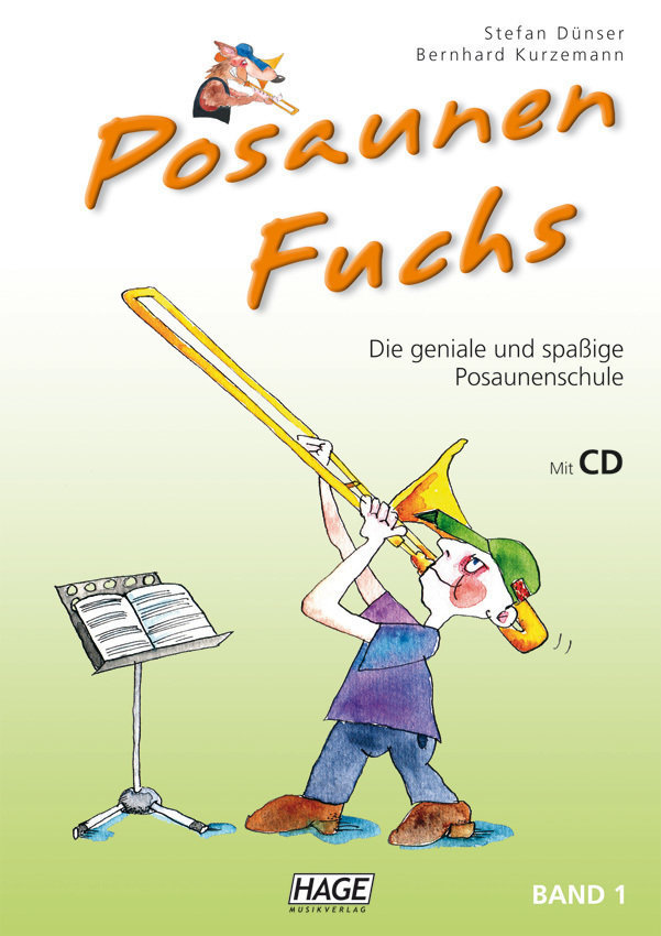 Gitáriskola HAGE Musikverlag Trombone Fox Volume 1 with CD