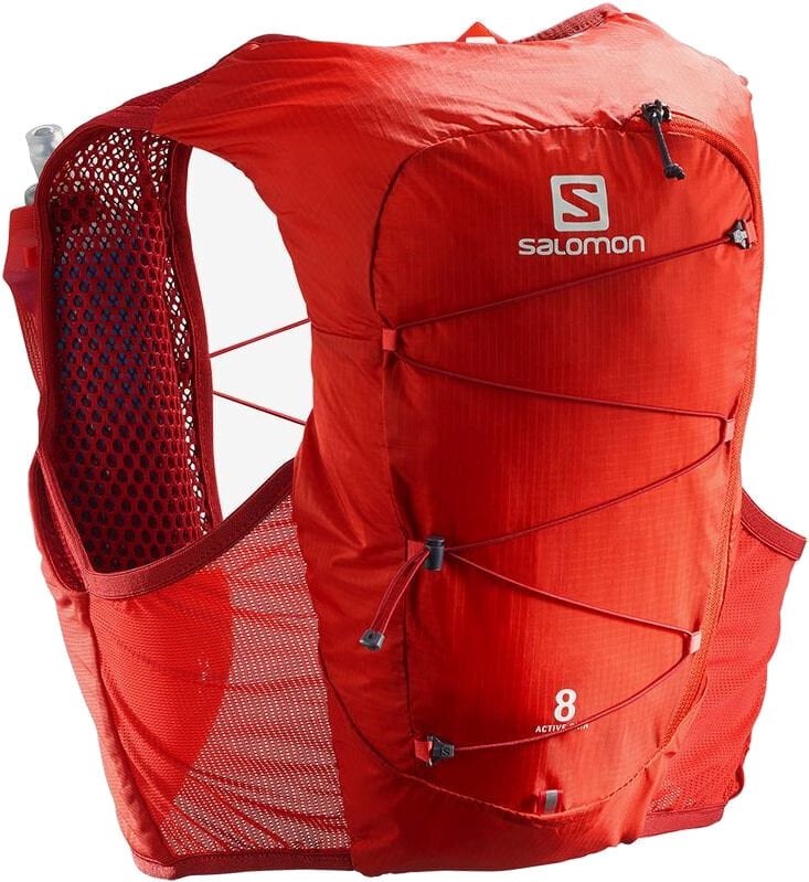 Running backpack Salomon Active Skin 8 Set Valiant Poppy/Red Dahlia XS Running backpack