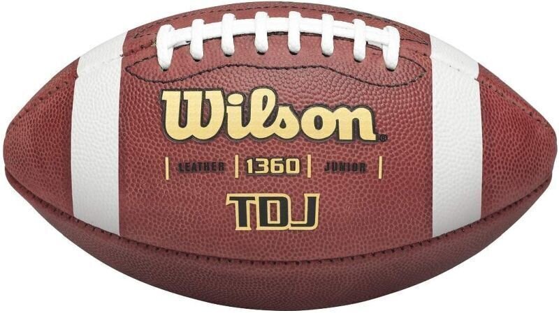 Американски футбол Wilson TDJ Leather Football JR Кафяво Американски футбол