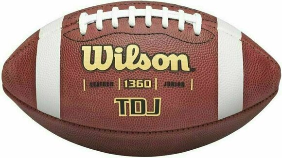 Futbol amerykański Wilson TDJ Leather Football JR Brązowy Futbol amerykański - 1