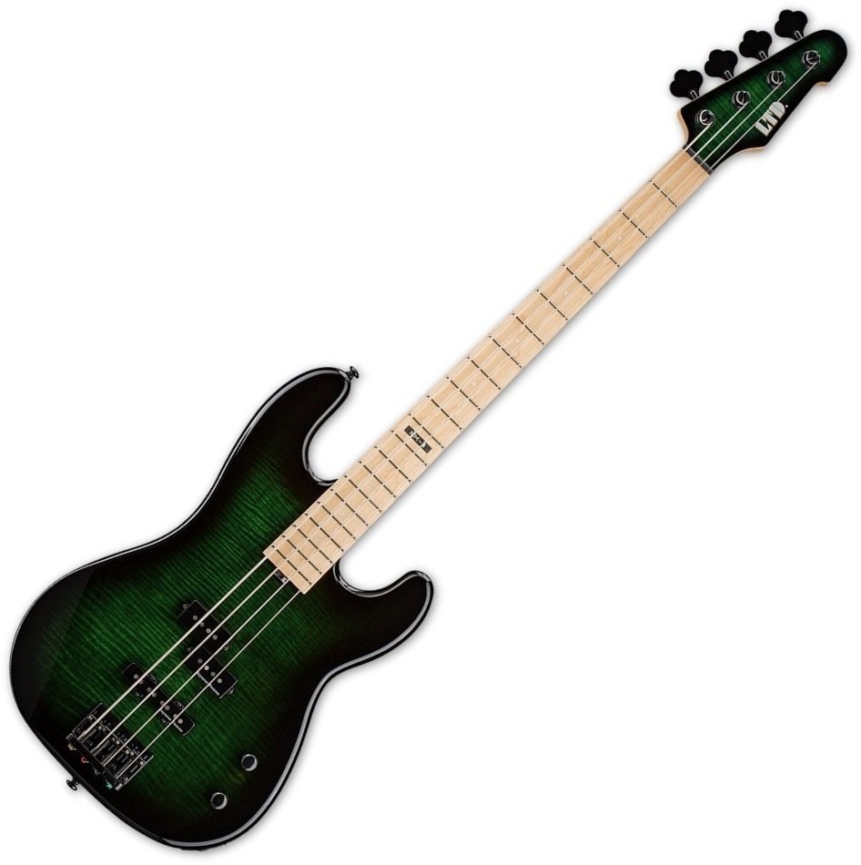 4-string Bassguitar ESP LTD MM-4 Marco Mendoza Dark See Thru Green Sunburst