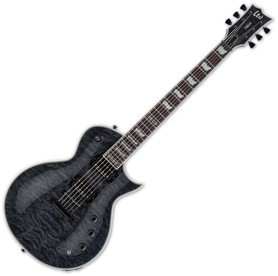 Elektromos gitár ESP LTD EC-1000 Piezo QM See Thru Black