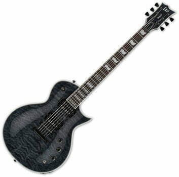 Guitare électrique ESP LTD EC-1000 Piezo QM See Thru Black - 1