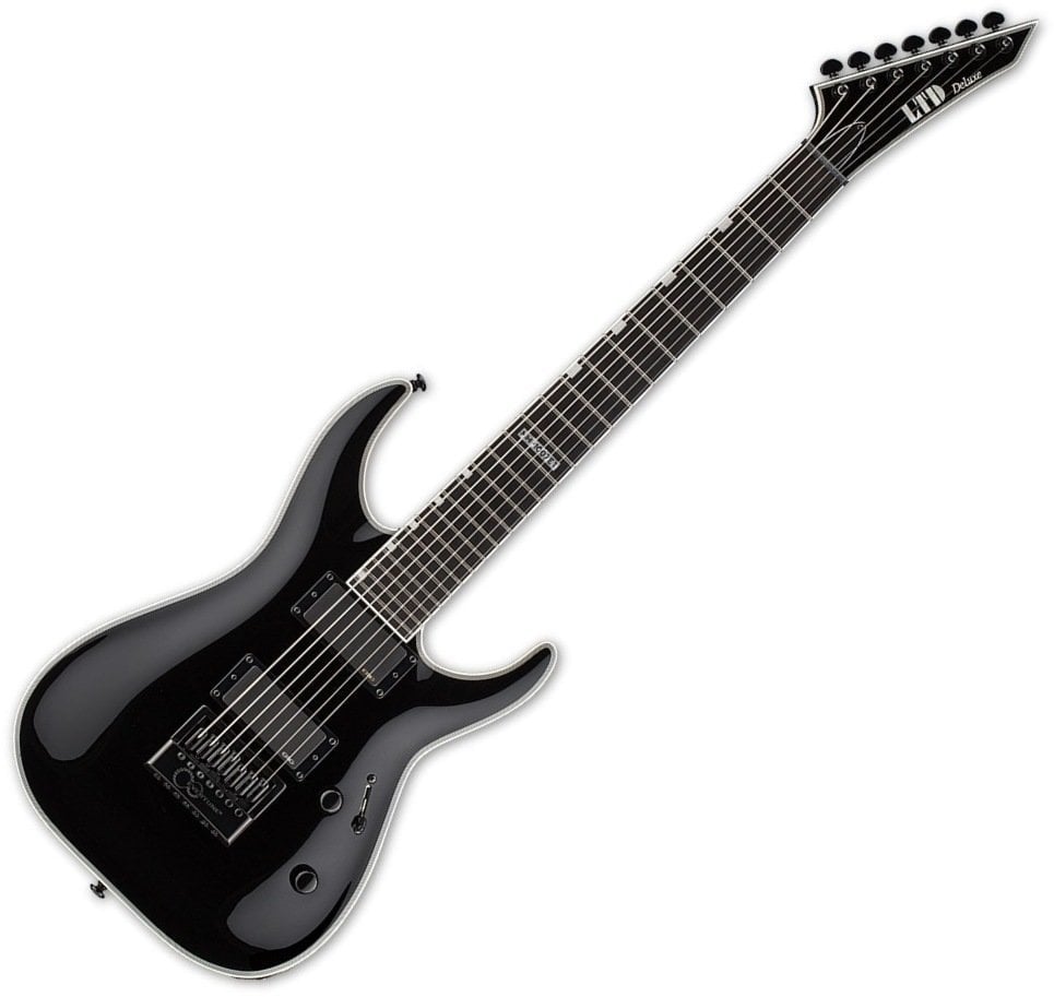 Guitarra elétrica de 7 cordas ESP LTD MH-1007ET Deluxe Preto