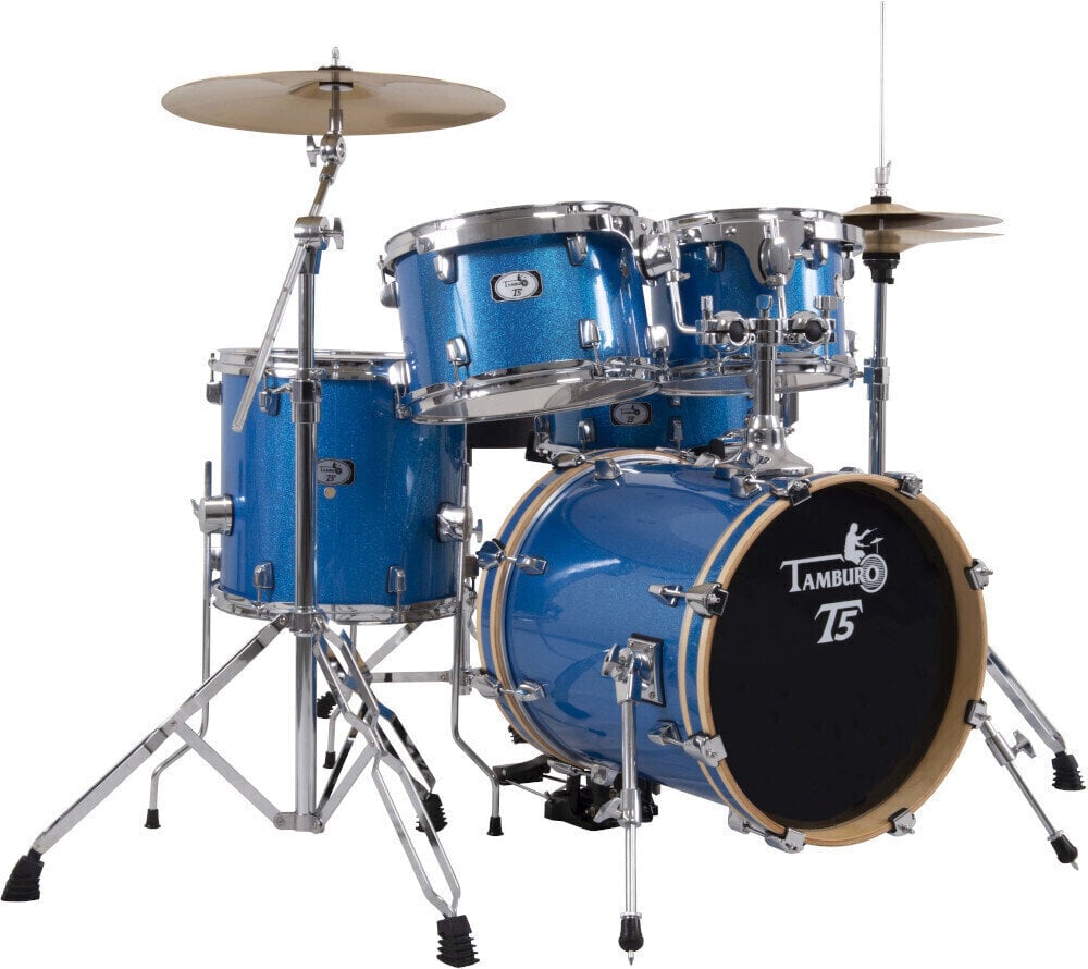 Akustik-Drumset Tamburo T5P20 Blue Sparkle