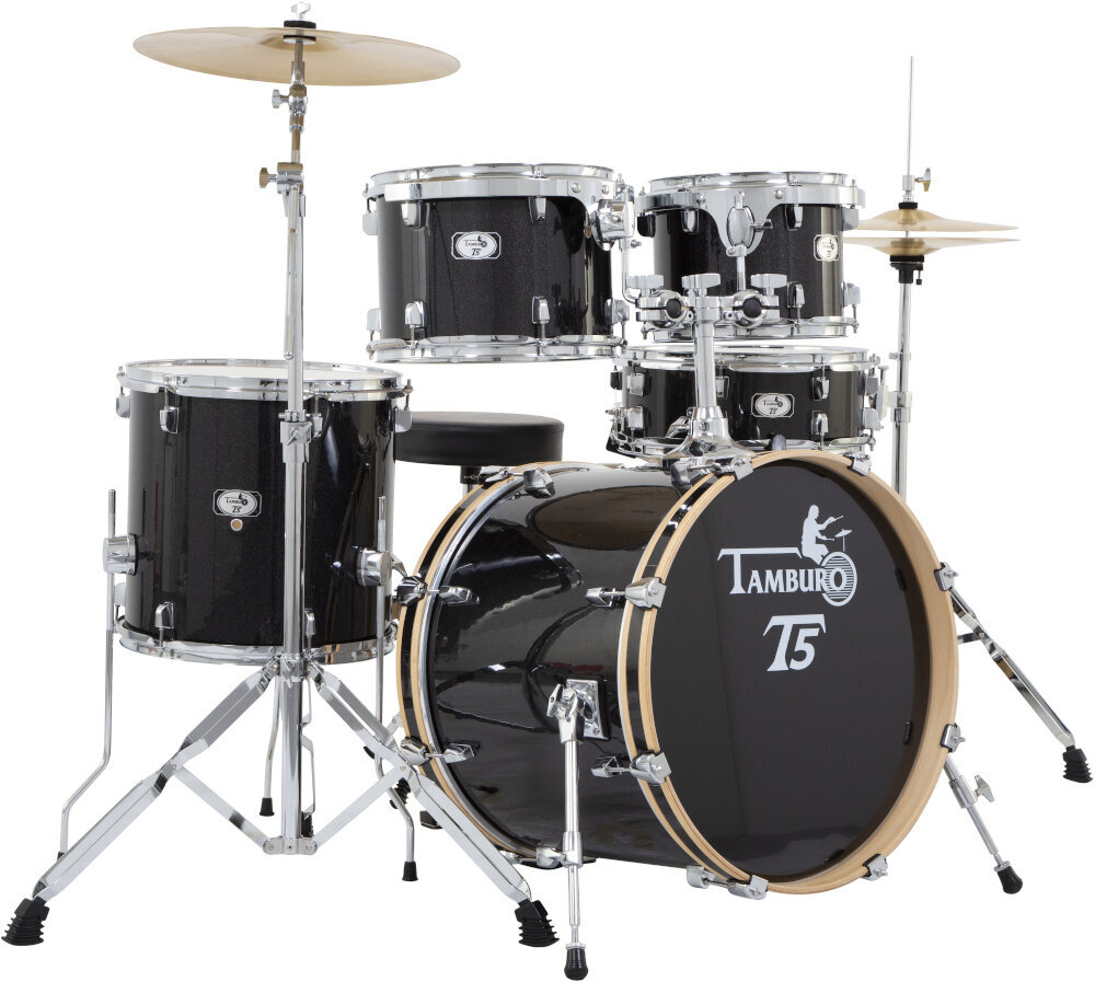 Akustik-Drumset Tamburo T5P20 Black Sparkle
