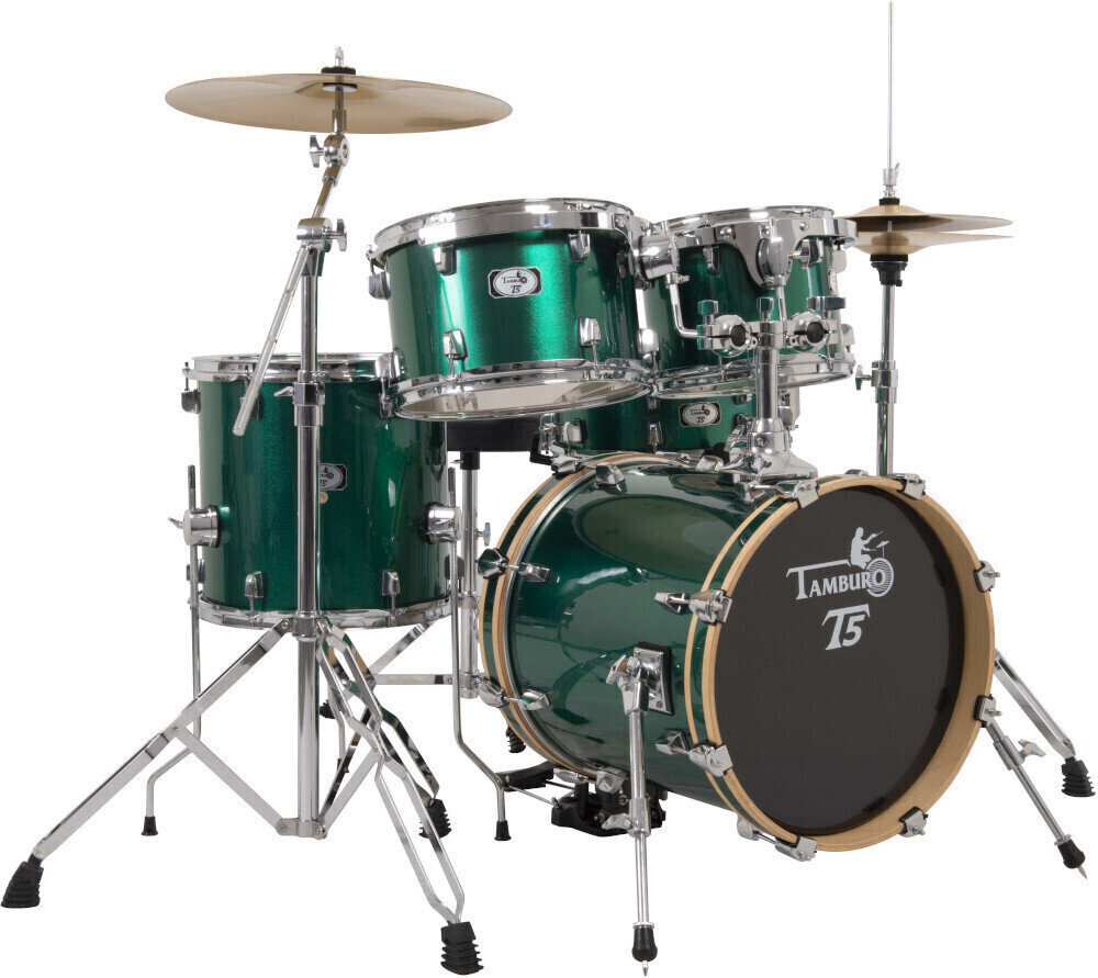 Akustik-Drumset Tamburo T5P20 Green Sparkle